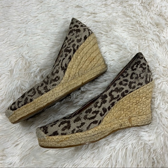 J. Crew Leopard Seville Espadrille Wedges Size 6 - Picture 2 of 8